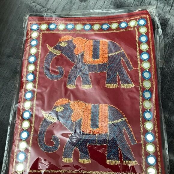 Embroidered Bohemian Bollywood Elephant Crossbody Bag - Picture 16 of 16